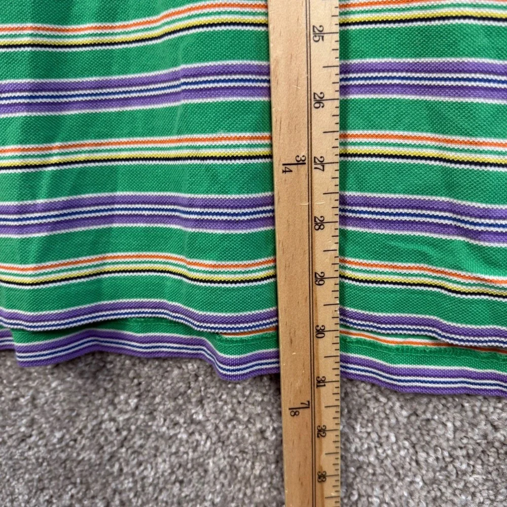 Polo Ralph Lauren Striped Polo Shirts Lot of 2 Mens Large Green Black Cotton